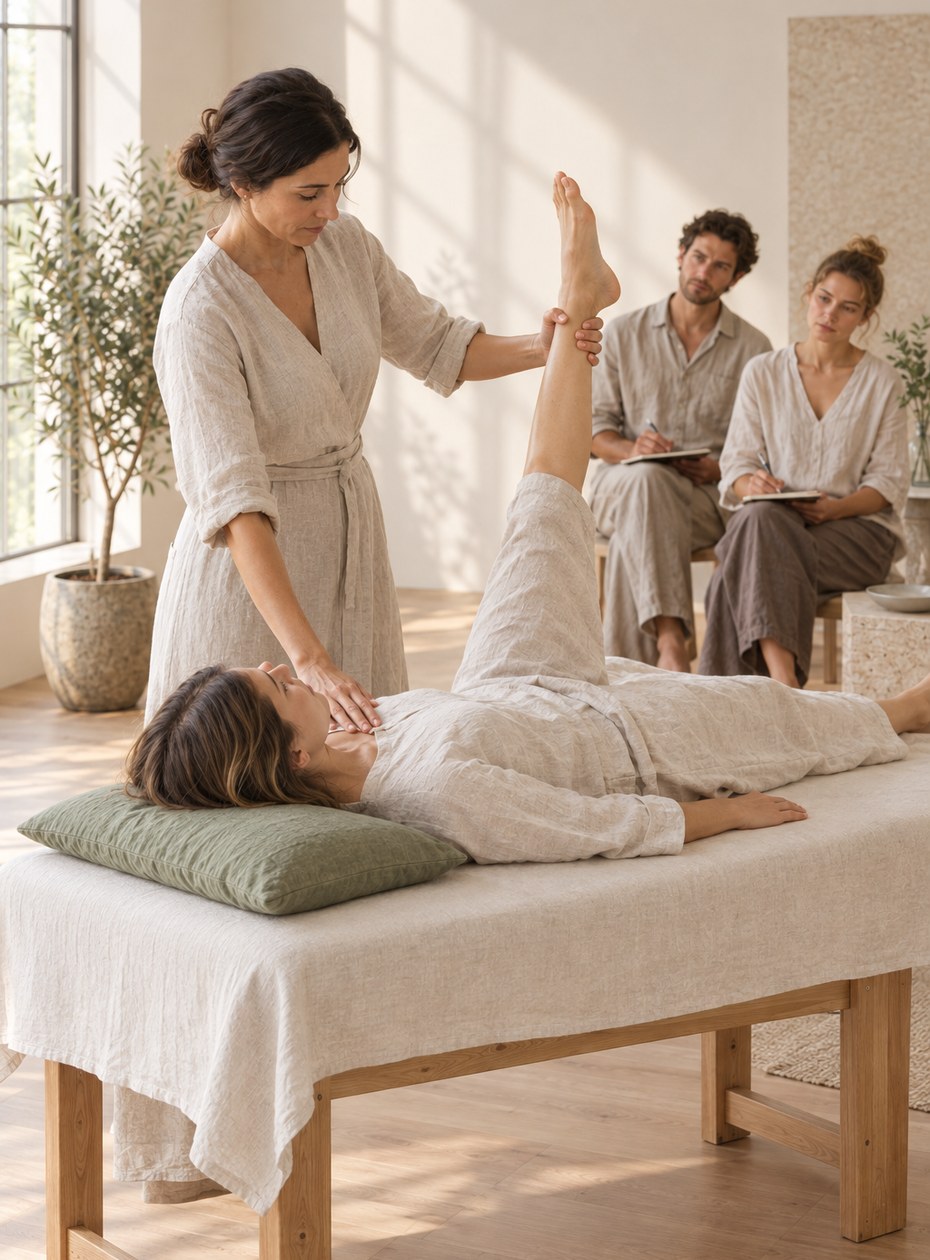Test muscolare di kinesiologia sul lettino